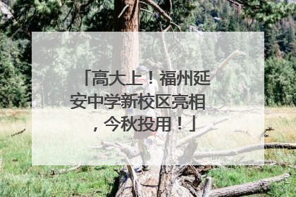 高大上！福州延安中学新校区亮相，今秋投用！