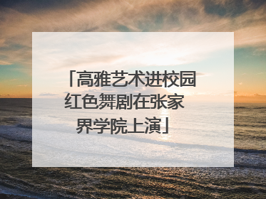 高雅艺术进校园 红色舞剧在张家界学院上演