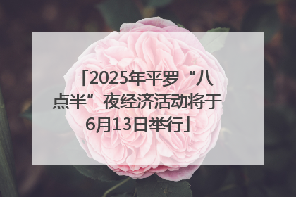 2025年平罗“八点半”夜经济活动将于6月13日举行