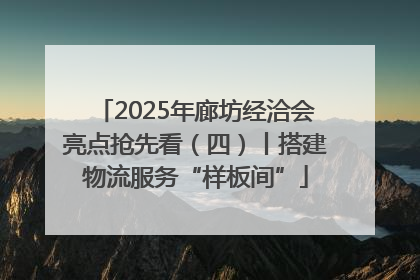 2025年廊坊经洽会亮点抢先看（四）丨搭建物流服务“样板间”