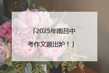2025年南昌中考作文题出炉！