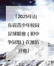 2025年山东省青少年校园足球联赛（初中争冠组）在潍坊开赛