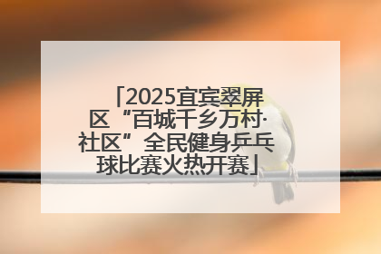 2025宜宾翠屏区“百城千乡万村·社区”全民健身乒乓球比赛火热开赛