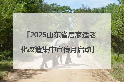 2025山东省居家适老化改造集中宣传月启动