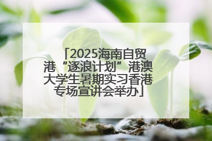 2025海南自贸港“逐浪计划”港澳大学生暑期实习香港专场宣讲会举办