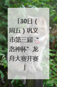 30日（周五）巩义市第三届“洛神杯”龙舟大赛开赛
