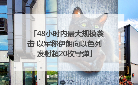 48小时内最大规模袭击 以军称伊朗向以色列发射超20枚导弹