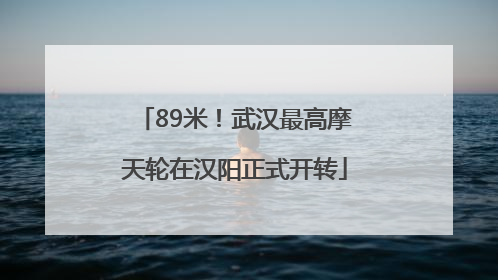 89米！武汉最高摩天轮在汉阳正式开转