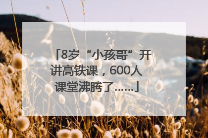 8岁“小孩哥”开讲高铁课，600人课堂沸腾了……